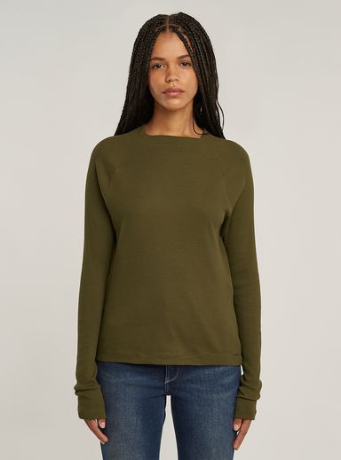 Slim Rib Mock Top
